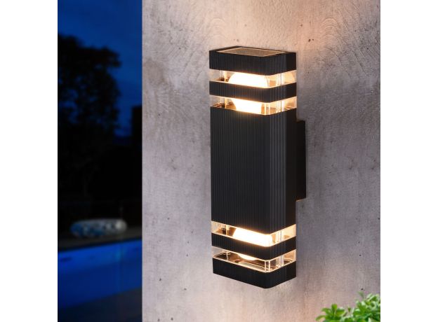 Настенный уличный светильник 1449 Techno  черный IP54 Techno 1449 черный