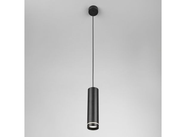 Подвесной светодиодный светильник DLR023 12W 4200K черный матовый