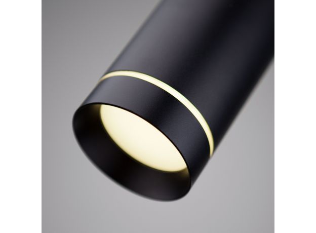 Подвесной светодиодный светильник DLR023 12W 4200K черный матовый