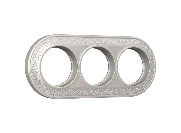 Рамка на 3 поста жемчужный WL70-frame-03
