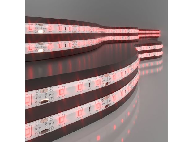 Светодиодная лента 12 В 4.8 Вт/м 60 Led/м 2835 IP65, красный, 5 м Лента светодиодная 12V 4,8W 60Led 2835 IP65 красный, 5м