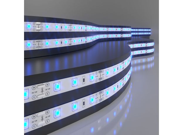 Светодиодная лента 12 В 4.8 Вт/м 60 Led/м 2835 IP65, синий, 5 м Лента светодиодная 12V 4,8W 60Led 2835 IP65 синий, 5м