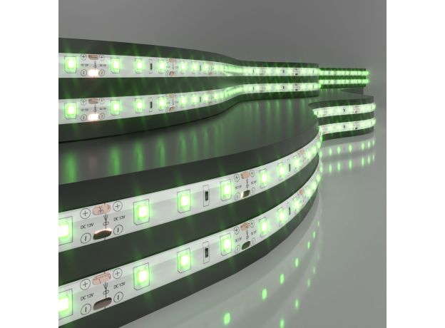 Светодиодная лента 12 В 4,8 Вт/м 60 Led/м 2835 IP65, зеленый, 5 м Лента светодиодная 12V 4,8W 60Led 2835 IP65 зеленый, 5м