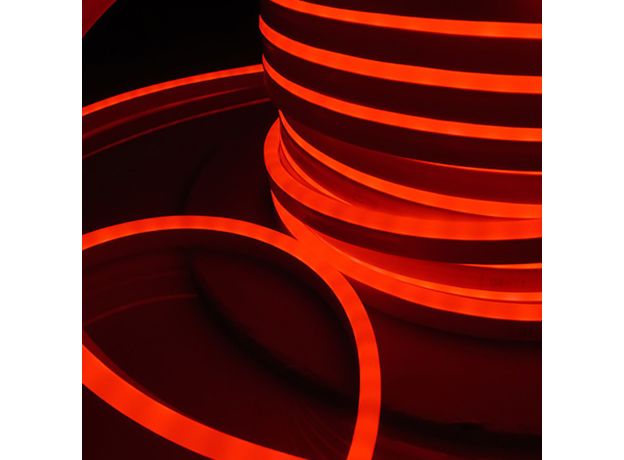 Светодиодный гибкий неон 220 В 9.6 Вт/м 120 Led/м 2835 IP67, односторонний красный, 50 м Гибкий неон 220V 9,6W 120Led 2835 IP67 односторонний красный, 50м