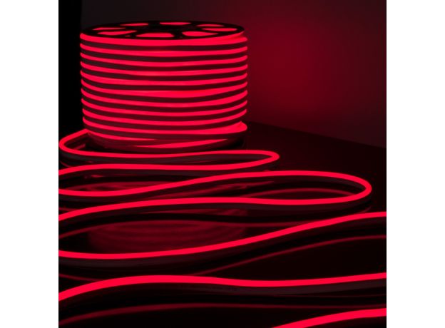 Светодиодный гибкий неон 220 В 9.6 Вт/м 120 Led/м 2835 IP67, односторонний красный, 50 м Гибкий неон 220V 9,6W 120Led 2835 IP67 односторонний красный, 50м