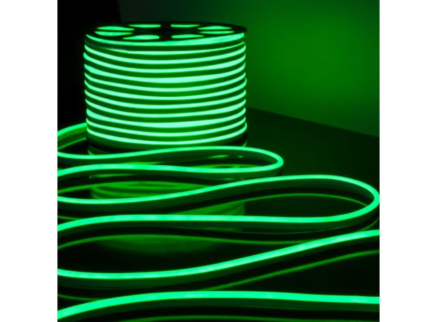 Светодиодный гибкий неон 220 В 9.6 Вт/м 120 Led/м 2835 IP67, односторонний зеленый, 50 м Гибкий неон220V 9,6W 120Led 2835 IP67 односторонний красный, 50м