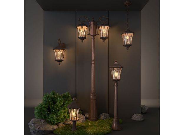 Уличный светильник на столбе Virgo F/2 капучино IP44 GLXT-1450F/2 капучино