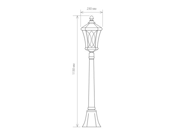 Уличный светильник на столбе Virgo F капучино IP44 GLXT-1450F капучино