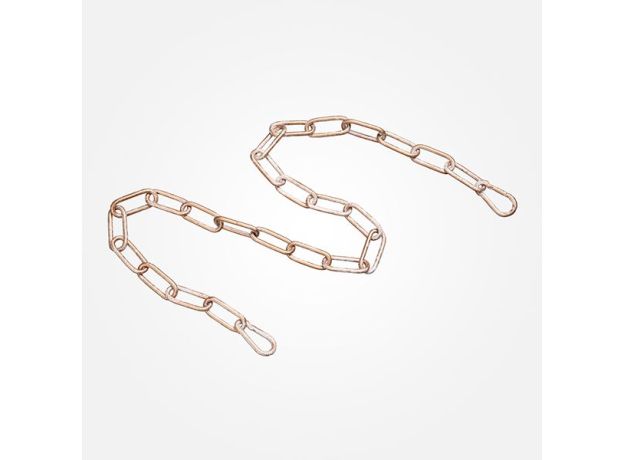 Цепь с карабинами 1 м белый с золотом 10302 белый с золотом