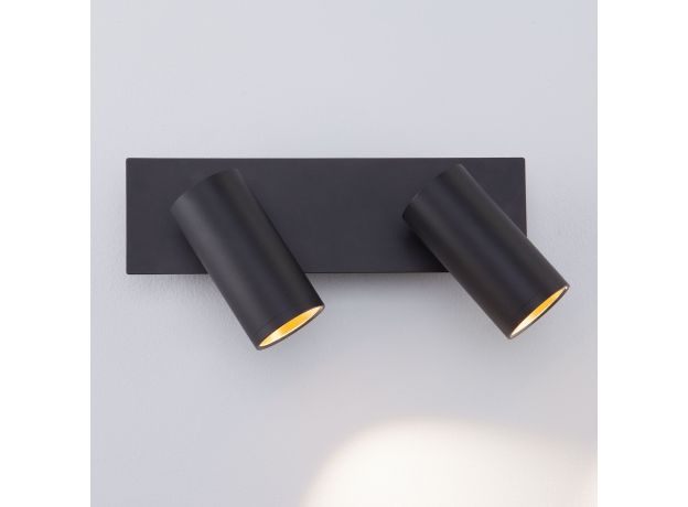 Светодиодный настенный светильник с поворотными плафонами 20066/2 LED черный/золото