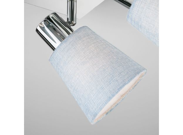 Потолочный светильник с абажурами 20080/4 хром/голубой