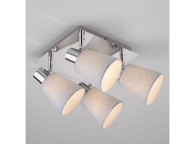 Потолочный светильник с абажурами 20080/4 хром/голубой