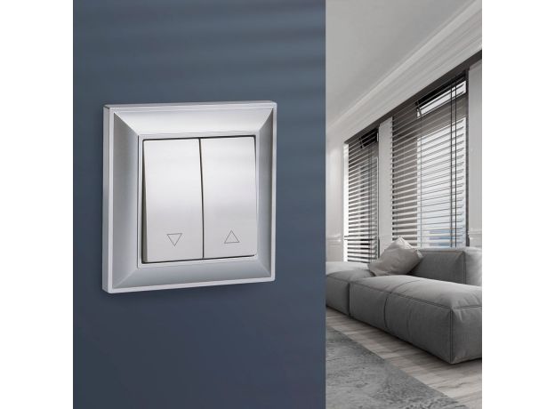 Выключатель жалюзи серебряный W1124506