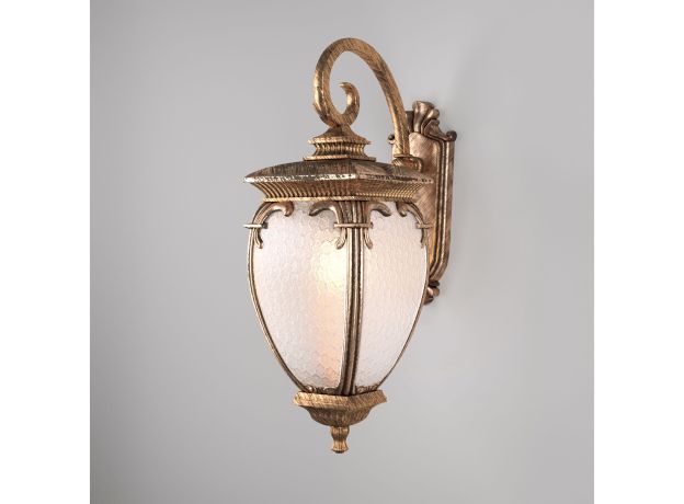 Уличный настенный светильник Andromeda D черное золото IP44 GLYF-8024D