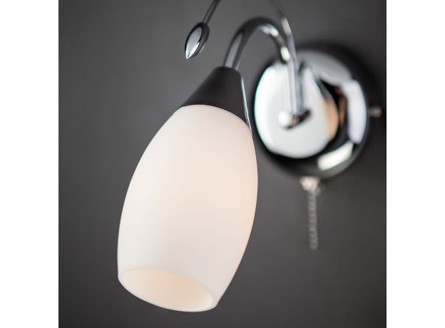 Бра с плафоном и выключателем 22080/1 хром