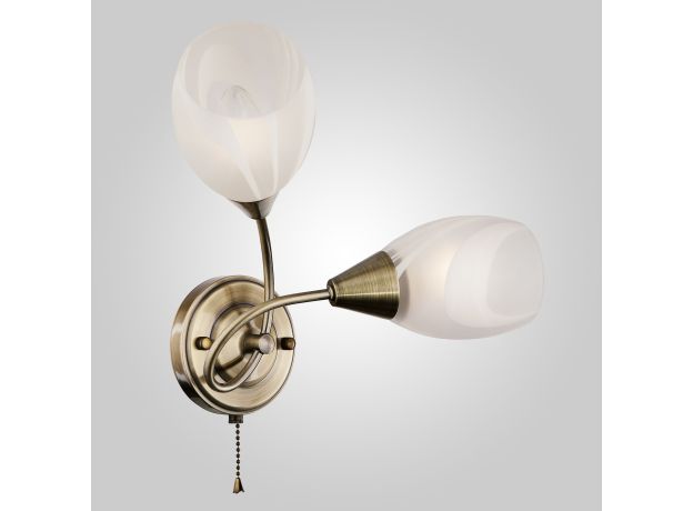 Бра со стеклянными плафонами 2275/2 античная бронза