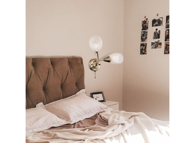 Бра со стеклянными плафонами 2275/2 античная бронза