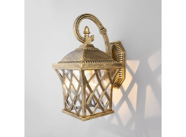 Уличный настенный светильник Cassiopeya D черное золото IP44 Cassiopeya D черное золото