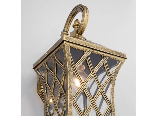 Уличный настенный светильник Cassiopeya D черное золото IP44 Cassiopeya D черное золото