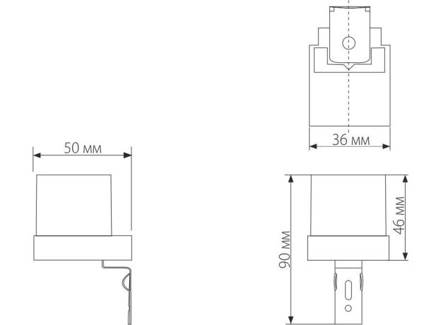 Датчик освещенности 1200W IP44 SNS L 06