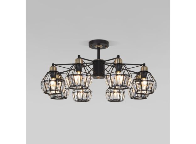 Люстра потолочная лофт 70075/8 черный