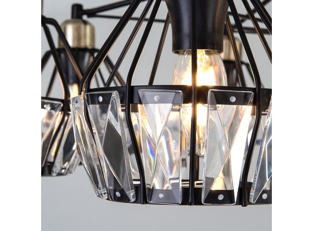 Люстра потолочная лофт 70075/8 черный