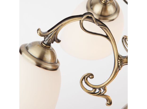 Люстра потолочная с плафонами 22010/6+2 античная бронза