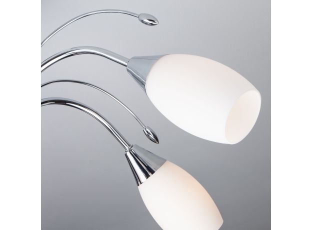 Люстра потолочная с плафонами из стекла 22080/6 хром