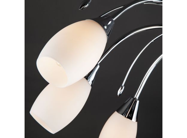 Люстра потолочная с плафонами из стекла 22080/9 хром