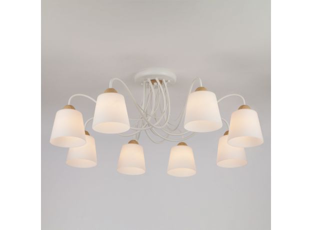 Люстра с плафонами из матового стекла 70062/8 белый