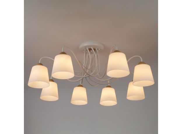 Люстра с плафонами из матового стекла 70062/8 белый