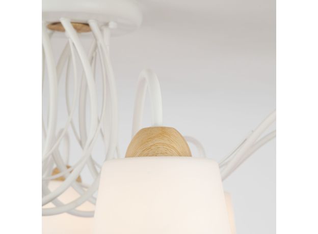 Люстра с плафонами из матового стекла 70062/8 белый