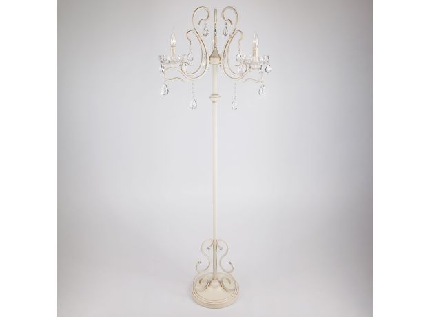 Торшер с хрусталем белый 12205/3F белый