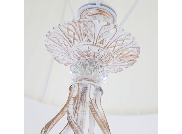 Торшер с абажуром белый с золотом 01003/1 белый с золотом