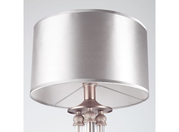 Классический торшер с абажуром 01046/1 сатин-никель