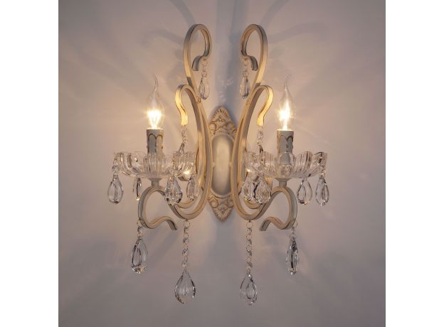 Бра с хрусталем 12205/2 белый