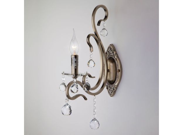 Бра с хрусталем 12505/1 античная бронза