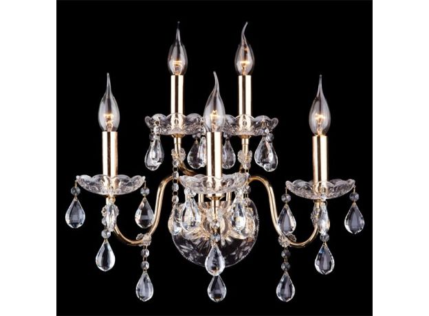 Бра с хрусталем 3600/5 золото / прозрачный хрусталь