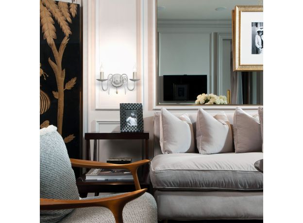 Бра с хрустальным декором 60018/2 белый с золотом