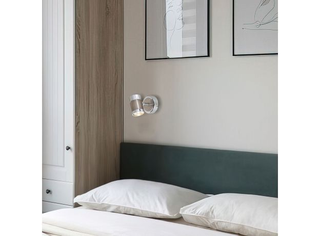 Настенный светильник с поворотными плафонами 20058/1 перламутровый сатин