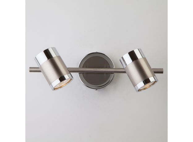 Настенный светильник с поворотными плафонами 20058/2 перламутровый сатин