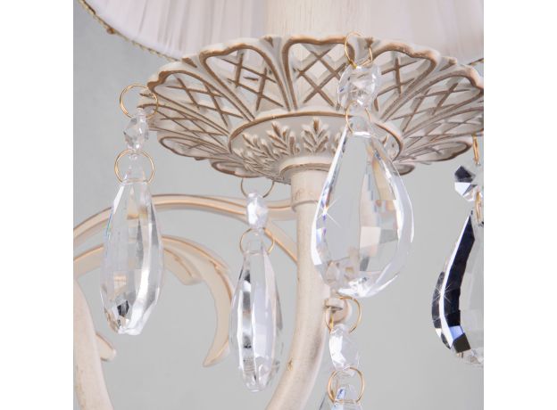 Бра с хрусталем 3637/1 белый с золотом / прозрачный хрусталь