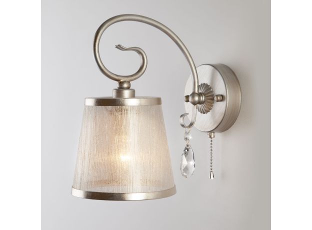 Бра с абажуром 60065/1 серебро