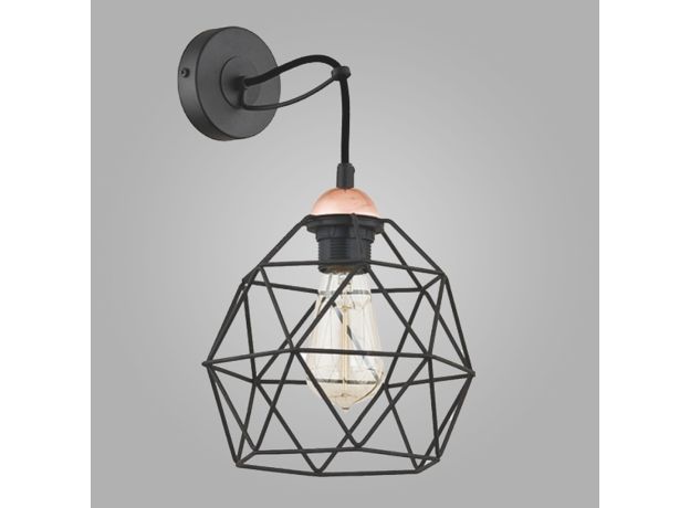 Настенный светильник с металлическим плафоном в виде клетки 1735 Galaxy