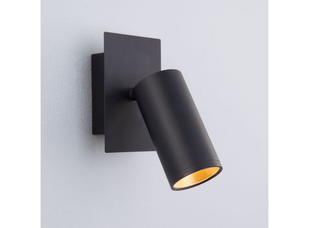 Настенный светодиодный светильник с поворотным плафоном 20066/1 LED черный/золото