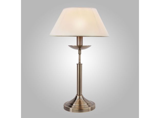 Классическая настольная лампа с абажуром 01010/1 античная бронза