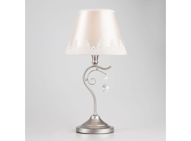 Классическая настольная лампа 01022/1 серебро
