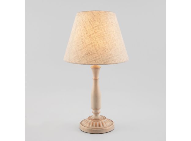 Классическая настольная лампа 01060/1 белый с золотом