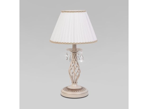 Настольная лампа в классическом стиле 10054/1 белый с золотом