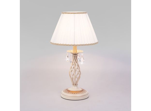 Настольная лампа в классическом стиле 10054/1 белый с золотом